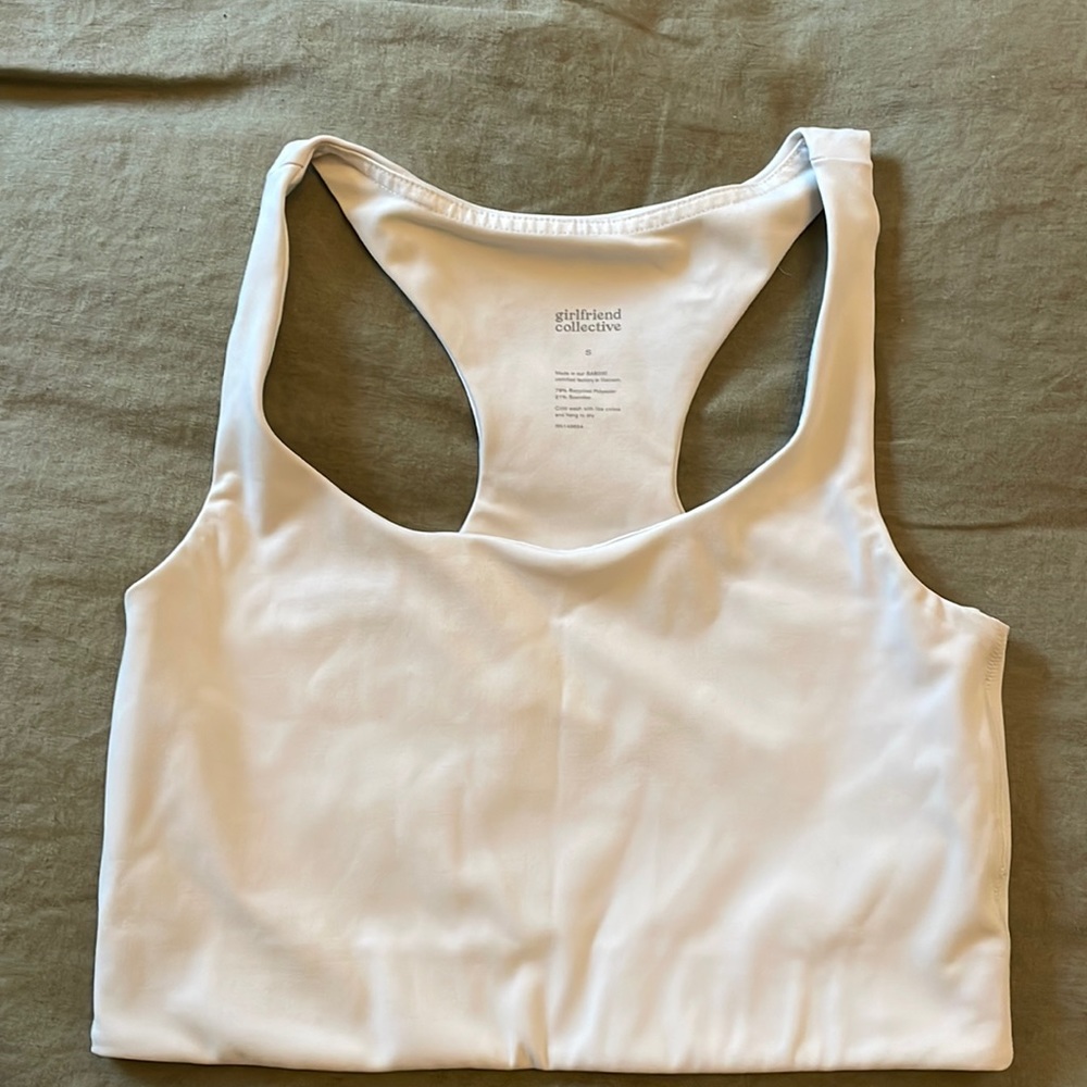 Cream Girlfriend Collective cropped cami